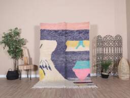 Purple Moroccan Rug, Soft Boujaad 5x8 Ft