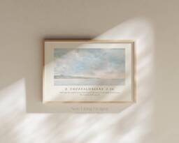 2 Thessalonians Peaceful Sea Poster, Printed & Shipped, Modern Scripture Decor, Bible Verse Prints, Christian Home Faith - thumbnail 1
