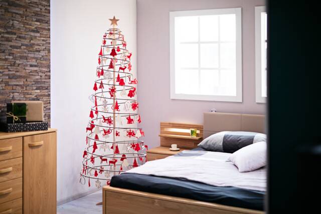 Wooden Christmas Tree - 190 cm 75 in Spira Slim - image 1