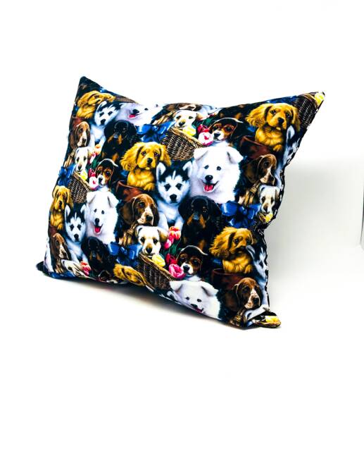 Puppy Dog Print Throw Pillow - Hand Crafted Pet Lover Gift - image 1
