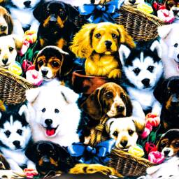 Puppy Dog Print Throw Pillow - Hand Crafted Pet Lover Gift - thumbnail 3