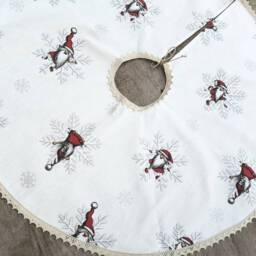 Christmas Tree Skirt God Jul Decor Holiday Scandinavian Gift Ornament Gnome Nisse Swedish Nordic - thumbnail 3