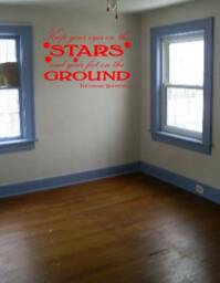 Keep Your Eyes On The Stars & Feet Ground Quote From Theodore Roosevelt Vinyl Wall Decal E00068 - thumbnail 2