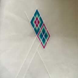 Bargello Needlepoint Cushion Original Decorative Pillow - thumbnail 4