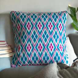 Bargello Needlepoint Cushion Original Decorative Pillow - thumbnail 3