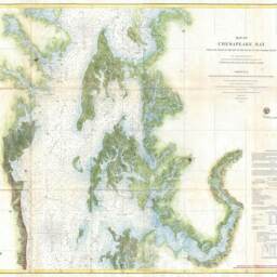 Vintage Chesapeake Bay Nautical Chart Map Print Detailed Wall Art - thumbnail 3