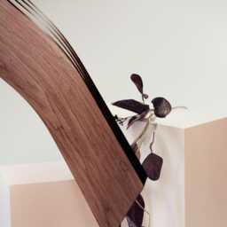 Curved Floating Shelf Wall Mounted, Modern Walnut Hanging Design Shelves, Wooden Oak Bracketless Wavy Bookshelf Geometric - Wave - thumbnail 3