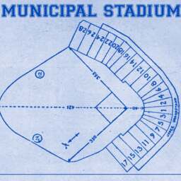 Kansas City Athletics Municipal Stadium Blueprint Vintage Baseball Seating Chart Print - thumbnail 2