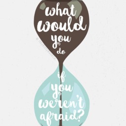 Be Brave Hourglass Print, Inspirational Quote, Motivational Wall Art - thumbnail 2