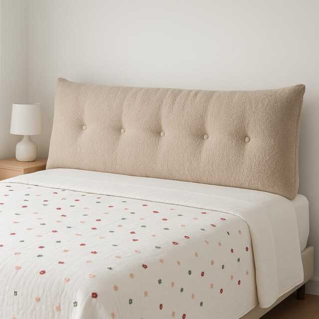 Headboard Cushion Boucle Backrest Wedge Pillow Twin Bed Custom Size Headboards Lumbar Triangle Queen Upholstery King Adjustable - image 1