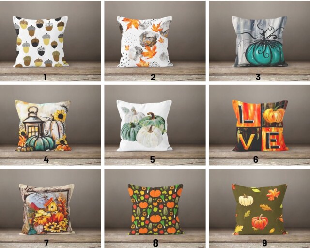 Acorn Cushion Cover/Fall Trend Pillow Case/Halloween Pumpkin Fall Throw Pillowcover/Housewarming Farmhouse Style Case - image 1