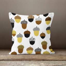 Acorn Cushion Cover/Fall Trend Pillow Case/Halloween Pumpkin Fall Throw Pillowcover/Housewarming Farmhouse Style Case - thumbnail 2
