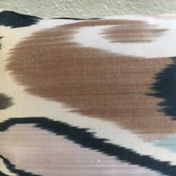 Silk Ikat Pillow Cover - 16x16 Handwoven Cushion, Soft Colors - thumbnail 2
