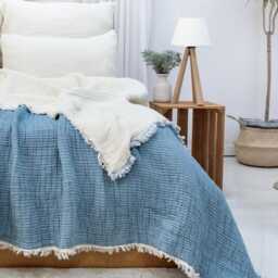 Christmas King Size Muslin Quilt Organic Cotton Duvet, Oeko-Tex Certified - thumbnail 4