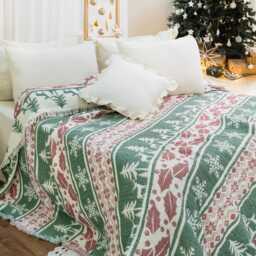 Christmas King Size Muslin Quilt Organic Cotton Duvet, Oeko-Tex Certified - thumbnail 3