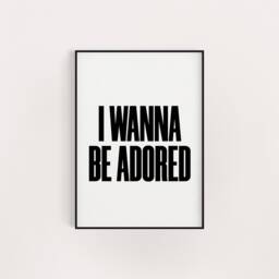 I Wanna Be Adored Lyrics Print, Retro Groovy Music Poster - thumbnail 2