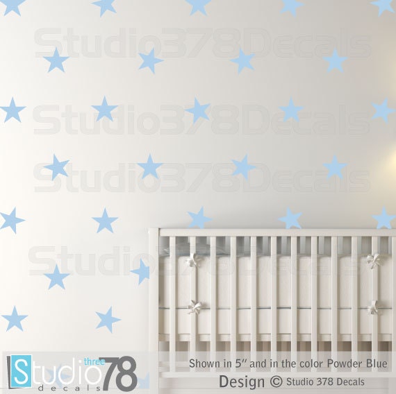star Pattern Vinyl Wall Decals - Nursery Decor - image 1