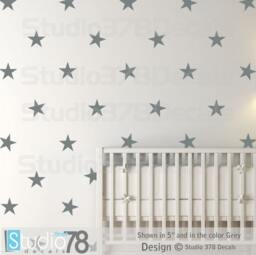 star Pattern Vinyl Wall Decals - Nursery Decor - thumbnail 2