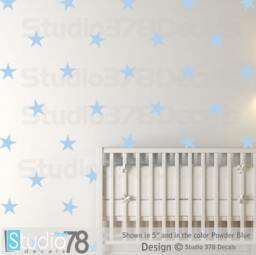 star Pattern Vinyl Wall Decals - Nursery Decor