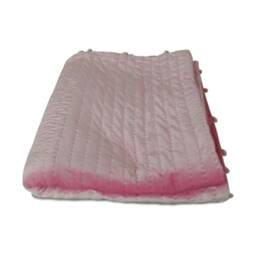 Pink Quilt, Velvet Cotton Pompom Bubble Gum Blanket, Twin Queen Girls Room, Kids Room Bedding - thumbnail 2