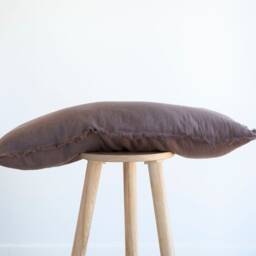 Taupe Lumbar Pillow Cover, Earth Tone Long - Sit Back Rest Cushion, Custom Size - thumbnail 2