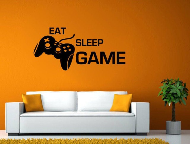 Video Game Controller Joystick Gamer Gaming We Love Let's Play Tv Wall Or Window Sticker Decal Vinyl Fathead Mural Decor L2032 - image 1