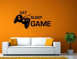 Video Game Controller Joystick Gamer Gaming We Love Let's Play Tv Wall Or Window Sticker Decal Vinyl Fathead Mural Decor L2032 - thumbnail 1