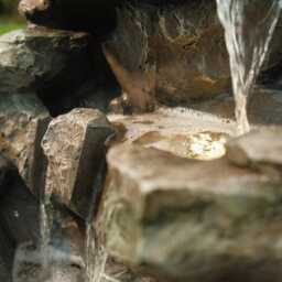 Rock Pool Water Feature Slate Effect Garden Light Up Led Outdoor Decor Gift - thumbnail 3