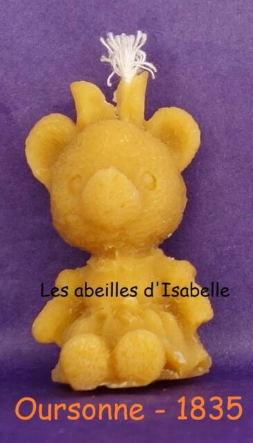 Teddy Bear in Pure Beeswax Candle - image 1