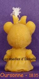 Teddy Bear in Pure Beeswax Candle - thumbnail 2