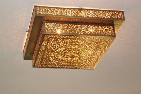 Moroccan Candlestick, Wall Traditional Chandelier Light, Copper Mosaic Lighting, Arabian Candlestick