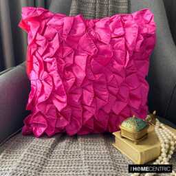 "Satin Fuchsia Pink Sofa Cushion Cover 16""x16"