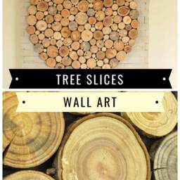 Round Wood Slice Wall Art Modern Tree Rounds Decor - 34'' - thumbnail 4