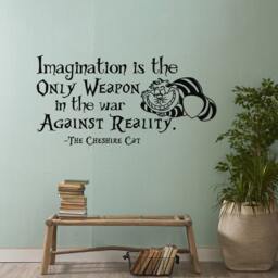 Cheshire Cat Wall Decal Alice in Wonderland Decor, Whimsical Kids Room Art #69 - thumbnail 1