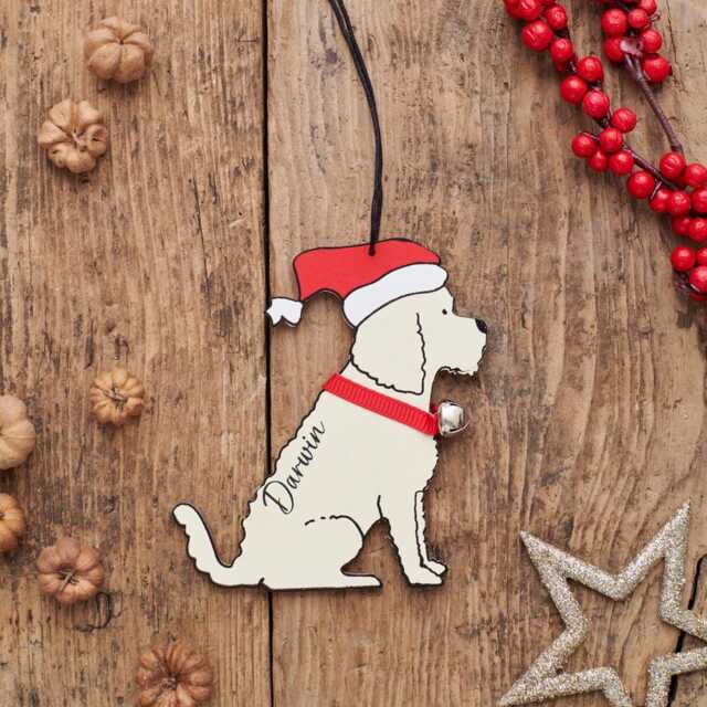 Cockapoo/Labradoodle - Apricot Christmas Tree Decoration - Personalisation Available - image 1