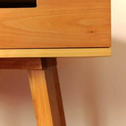 Scandinavian Wooden Desk - Solid Spruce & Beech Wood Office - thumbnail 3