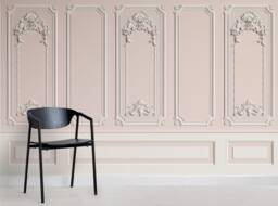 3D Molding Wallpaper, Pink Cornice Wall Mural, Peel & Stick
