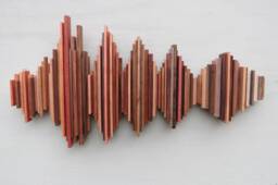 20 Inch Custom Sound Wave Art, Wood Soundwave Wall Sculpture, Waveform, Song Or Voice - thumbnail 1