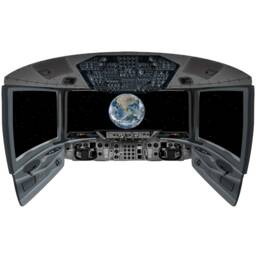 Vwaq Spaceship Cockpit Wall Mural - Earth Window Sticker Cp7 - thumbnail 2