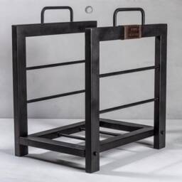 Firewood Rack With Leather Bag Fireplace Stand Indoor Furniture Log Storage Woodburner Accessory Holder Father Day Gift - thumbnail 3