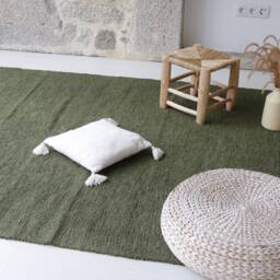 Large Army Green Rug 5.5x8 Feet, Area Rug, Living Room Bedroom Bohemian Carpet, Tapis De Salon Vert - thumbnail 2