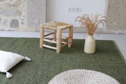 Large Army Green Rug 5.5x8 Feet, Area Rug, Living Room Bedroom Bohemian Carpet, Tapis De Salon Vert - thumbnail 1