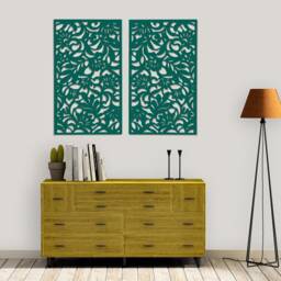 3D Stylish Wood Wall Art Decor, Flowers, Openwork Ornament Painting, Decorative Wooden Panel, Floral Flower - thumbnail 3