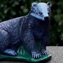 Large Badger Statue Garden Sculpture Outdoor Animal Ornament Wildlife Decor Cement Figurine Badger Lover Gift Handmade - thumbnail 2