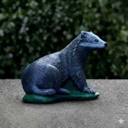 Large Badger Statue Garden Sculpture Outdoor Animal Ornament Wildlife Decor Cement Figurine Badger Lover Gift Handmade - thumbnail 3