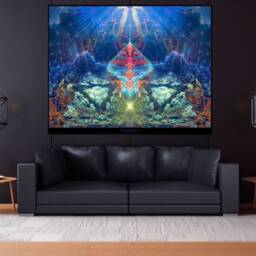 Lemurian Artefact Cosmic Tapestry - Wall Hanging Conscious- Meditation Spiritual Visionary Yoga- Art - thumbnail 2