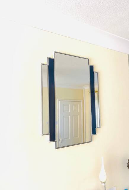 Art Deco Mirror Navy Blue - image 1