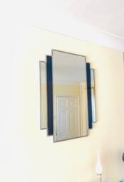 Art Deco Mirror Navy Blue