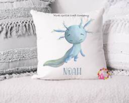 Axolotl Cushion, Pillow, Axolotl, Gift, Blue Gift For Her, Pink Girl, Boy, Lover