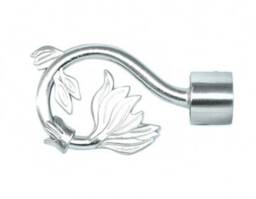 19mm Stainless Steel Swirl Leaf Curtain Pole Finials